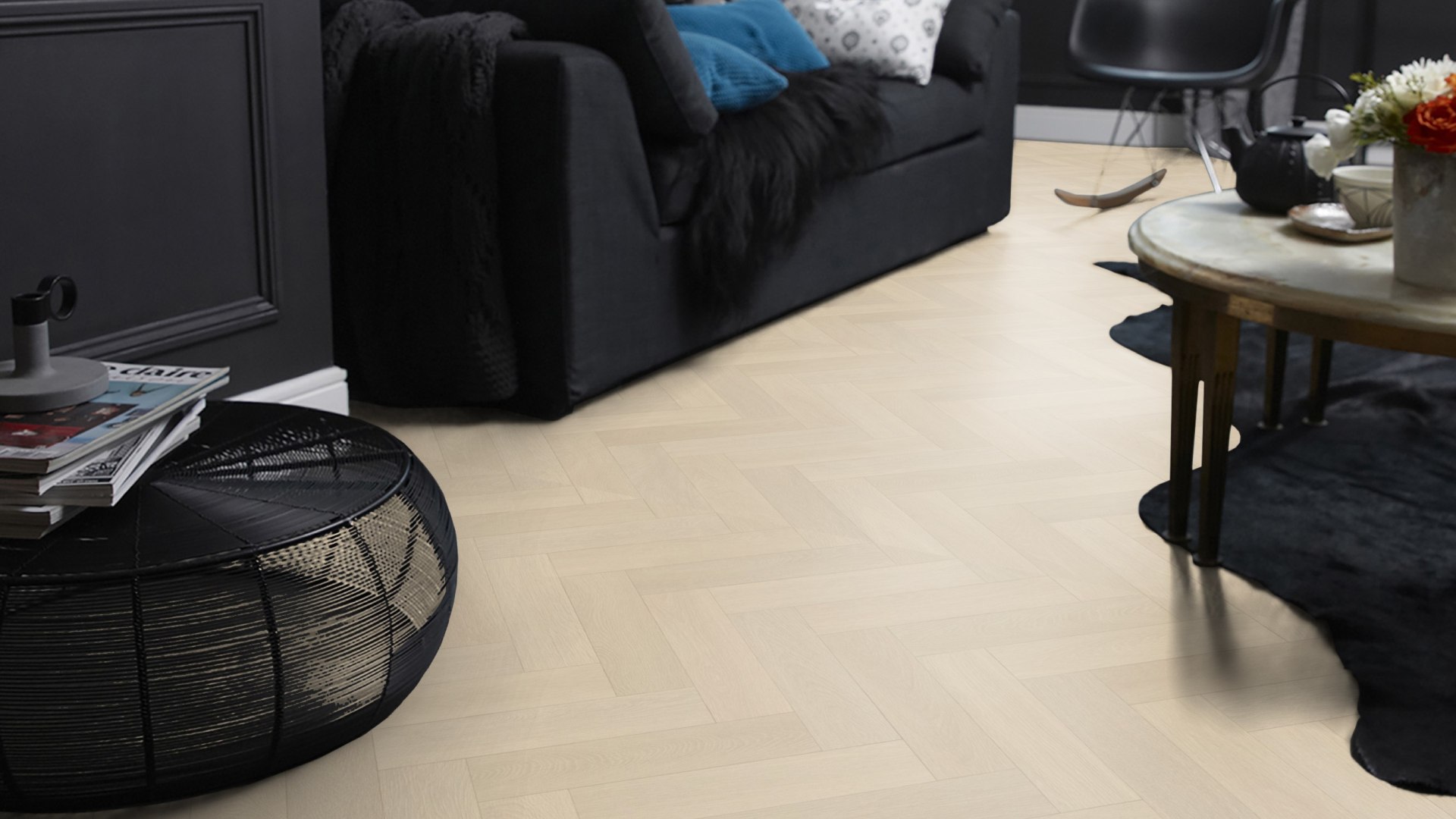 Goliath Vinyl Ancares Herringbone Beige